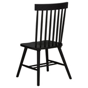 Andrews Windsor Spindle Back Dining Side Chair Black (Set of 2) - 122502BLK