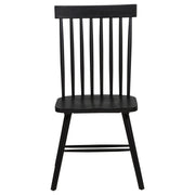 Andrews Windsor Spindle Back Dining Side Chair Black (Set of 2) - 122502BLK