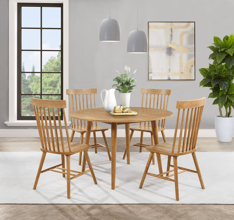 Andrews Windsor Spindle Back Dining Side Chair Light Ash (Set of 2) - 122502