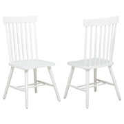 Andrews Windsor Spindle Back Dining Side Chair White (Set of 2) - 122502WHT