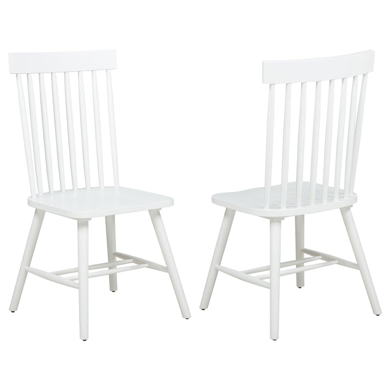 Andrews Windsor Spindle Back Dining Side Chair White (Set of 2) - 122502WHT