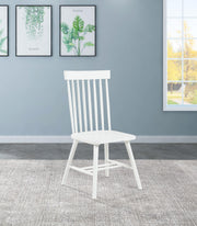 Andrews Windsor Spindle Back Dining Side Chair White (Set of 2) - 122502WHT