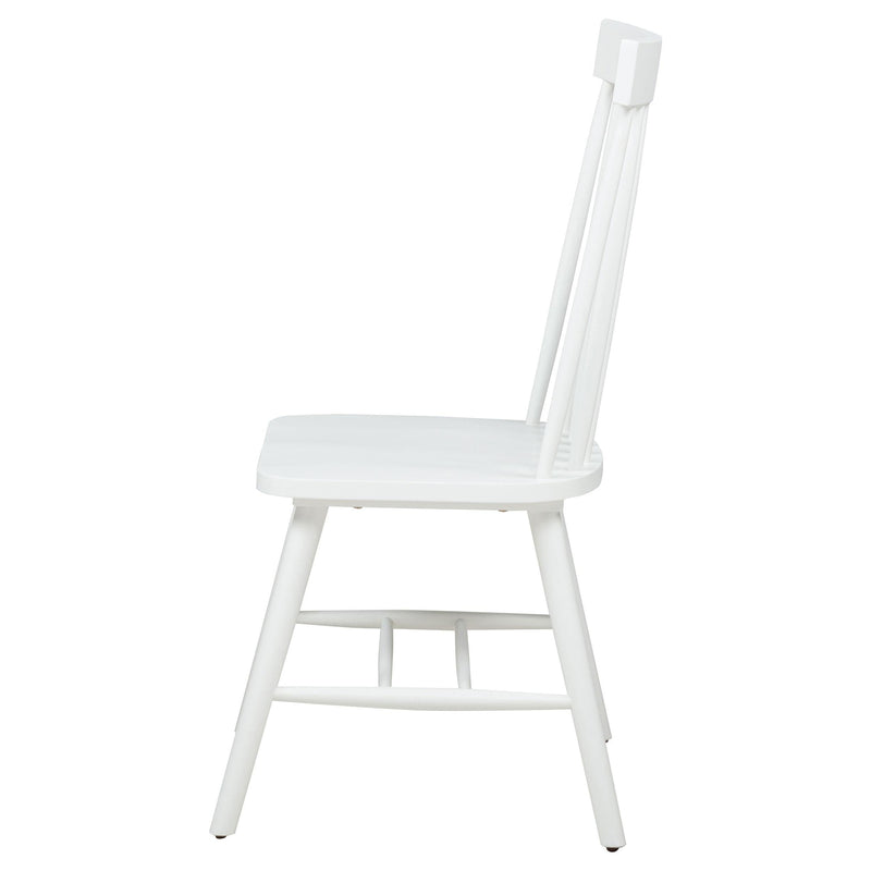 Andrews Windsor Spindle Back Dining Side Chair White (Set of 2) - 122502WHT