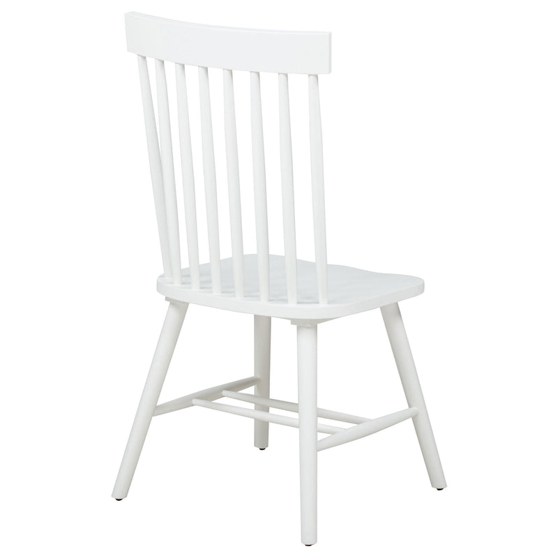Andrews Windsor Spindle Back Dining Side Chair White (Set of 2) - 122502WHT