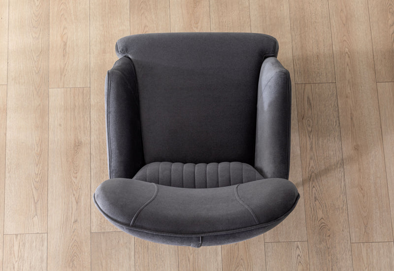 Angela Gray Velvet Sofa Living Room Set
