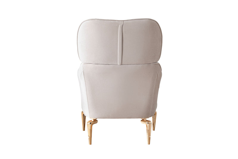 Angela Ivory Velvet Living Room Set