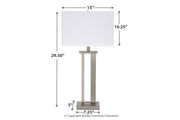 Aniela Silver Finish Table Lamp (Set of 2) - DMV FurnitureTable Lamp Pair