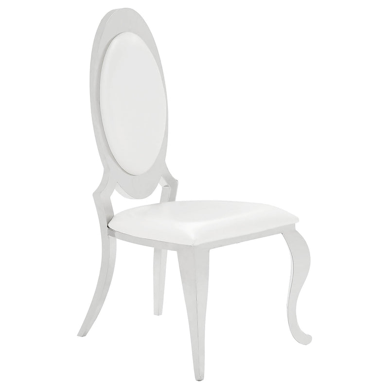 Antoine 7-piece Rectangular Glass Top Dining Table Set White - 108811-S7W