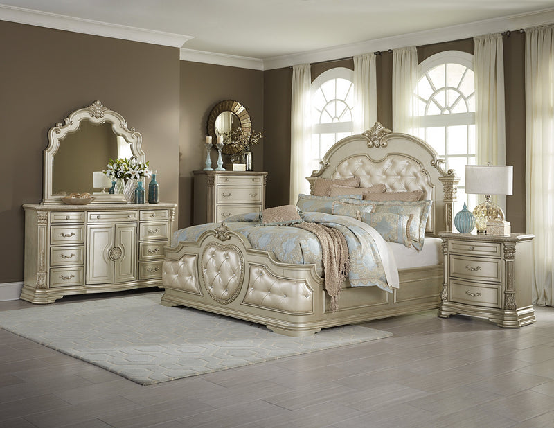 Antoinetta Champagne King Panel Bed - DMV FurnitureKing Bed
