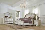 Antonella 7-drawer Upholstered Dresser Ivory and Camel - 223523