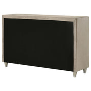Antonella 7-drawer Upholstered Dresser Ivory and Camel - 223523