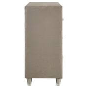Antonella 7-drawer Upholstered Dresser Ivory and Camel - 223523