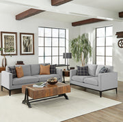 Apperson 2-piece Upholstered Track Arm Sofa Set Light Grey - 508681-S2