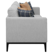 Apperson 2-piece Upholstered Track Arm Sofa Set Light Grey - 508681-S2