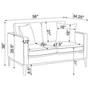 Apperson 3-piece Upholstered Track Arm Sofa Set Light Grey - 508681-S3