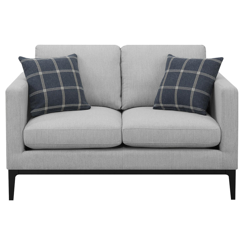 Apperson 3-piece Upholstered Track Arm Sofa Set Light Grey - 508681-S3