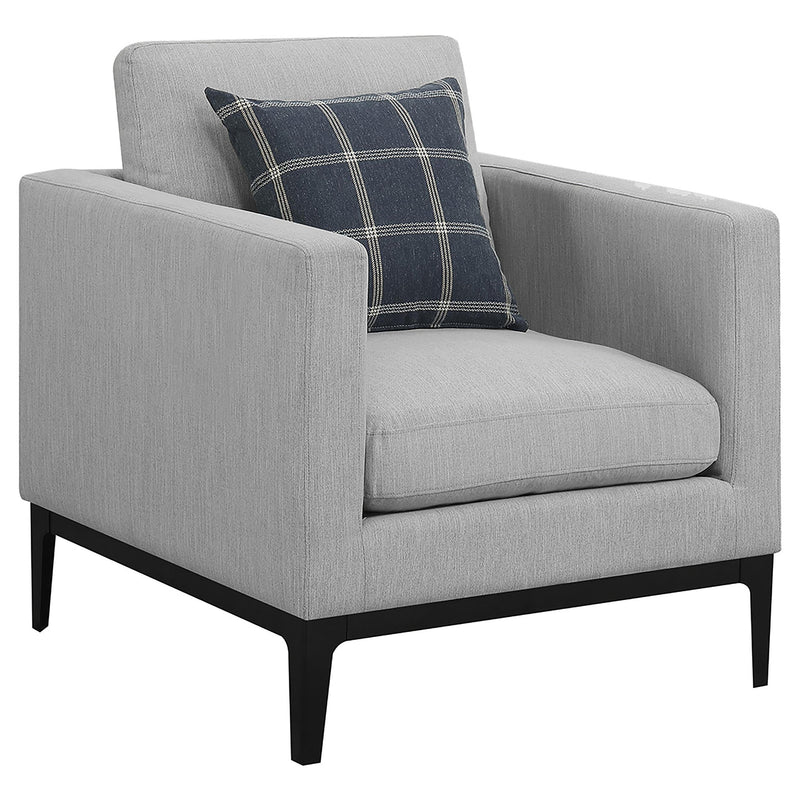 Apperson 3-piece Upholstered Track Arm Sofa Set Light Grey - 508681-S3