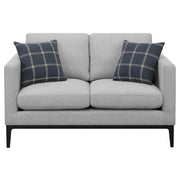 Apperson Upholstered Track Arm Loveseat Light Grey - 508682