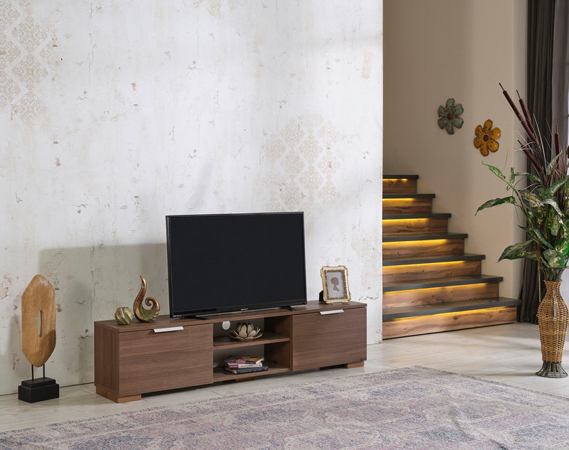 April Tv Stand Walnut in Walnut - 721-APR-TV-WALNUT