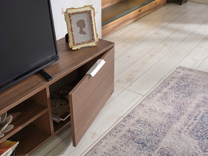 April Tv Stand Walnut in Walnut - 721-APR-TV-WALNUT