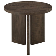 Aragon 2-Piece Round Coffee and End Table Set Dark Rustic Mango - 706658-S2