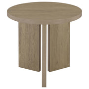 Aragon 2-Piece Round Coffee and End Table Set Latte - 706678-S2