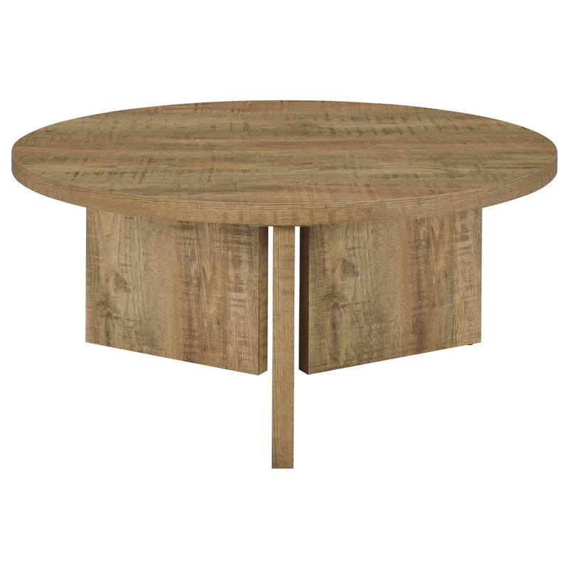 Aragon 2-Piece Round Coffee and End Table Set Mango - 706668-S2