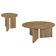 Aragon 2-Piece Round Coffee and End Table Set Mango - 706668-S2