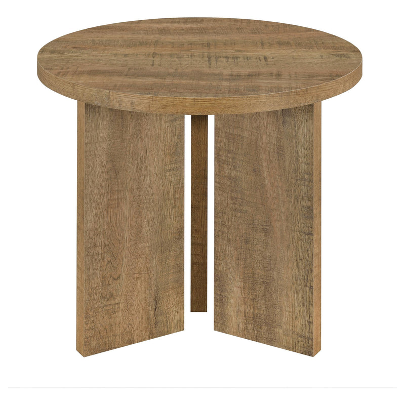 Aragon 2-Piece Round Coffee and End Table Set Mango - 706668-S2