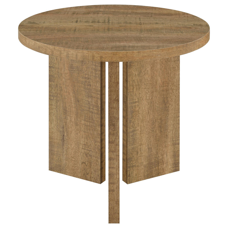 Aragon 2-Piece Round Coffee and End Table Set Mango - 706668-S2