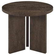 Aragon 3-Piece Round Coffee and End Table Set Dark Rustic Mango - 706658-S3