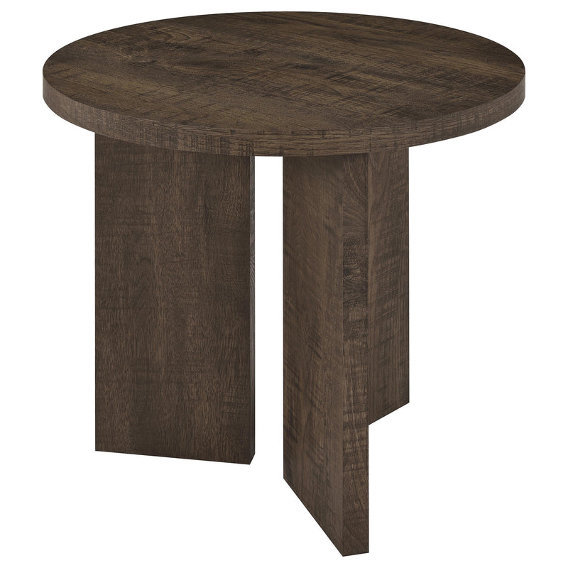 Aragon 3-Piece Round Coffee and End Table Set Dark Rustic Mango - 706658-S3