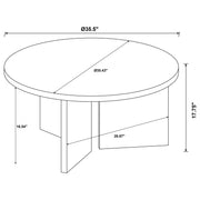 Aragon 3-Piece Round Coffee and End Table Set Latte - 706678-S3
