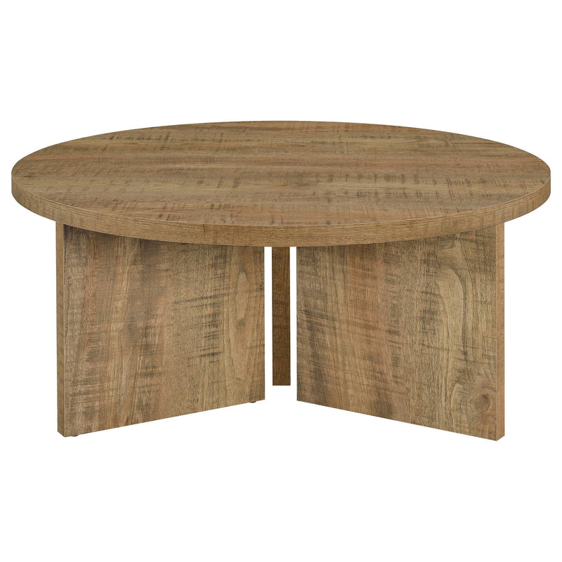 Aragon Round Panel Base Coffee Table Mango - 706668