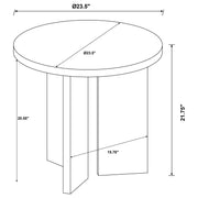Aragon Round Panel Base End Table Latte - 706677