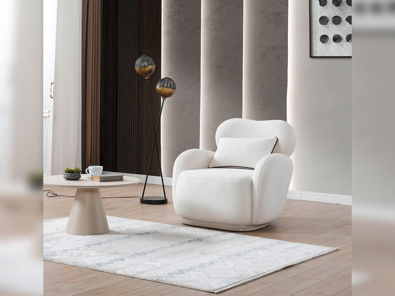 Arden 4-pieces (2 Sofa & 2 Chair) Livingroom in White - Anthracite - 200-ELIF-ARD-A601-3311