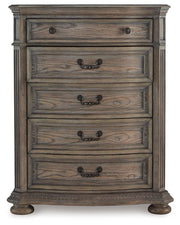Ardenfield Light Brown California King Sleigh Bed, Chest and Nightstand - B944B6