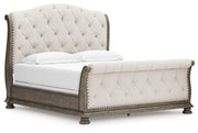 Ardenfield Light Brown California King Sleigh Bed, Chest and Nightstand - B944B6