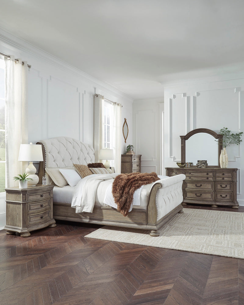 Ardenfield Light Brown Upholstered Sleigh Bedroom Set - DMV FurnitureBedroom Set
