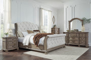 Ardenfield Light Brown Upholstered Sleigh Bedroom Set - DMV FurnitureBedroom Set