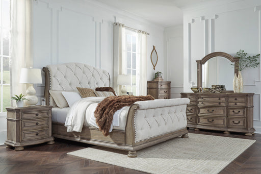 Ardenfield Light Brown Upholstered Sleigh Bedroom Set - DMV FurnitureBedroom Set