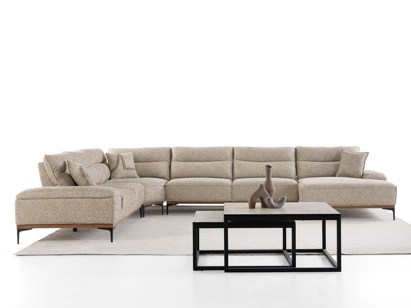 Aref Sectional Sofa in Beige - 200-ZEN-ARE-S