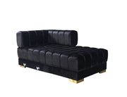 Ariana Black Velvet Double Chaise Sectional - DMV FurnitureSectional