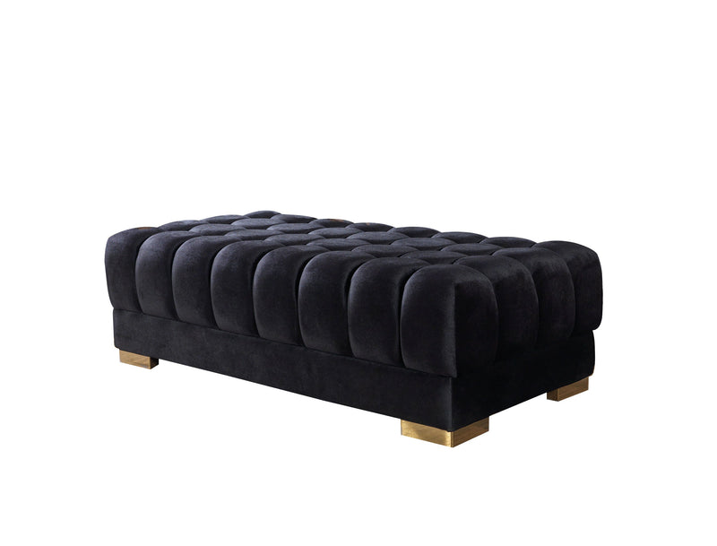 Ariana Black Velvet Double Chaise Sectional - DMV FurnitureSectional