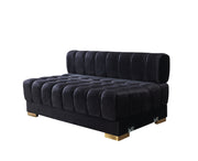 Ariana Black Velvet Double Chaise Sectional - DMV FurnitureSectional