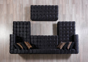 Ariana Black Velvet Double Chaise Sectional - DMV FurnitureSectional