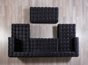 Ariana Black Velvet Double Chaise Sectional - DMV FurnitureSectional