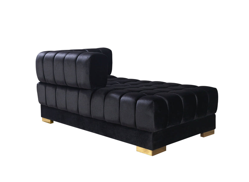 Ariana Black Velvet Double Chaise Sectional - DMV FurnitureSectional