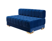 Ariana Blue Velvet Double Chaise Sectional - DMV FurnitureSectional