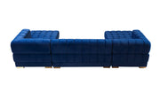 Ariana Blue Velvet Double Chaise Sectional - DMV FurnitureSectional